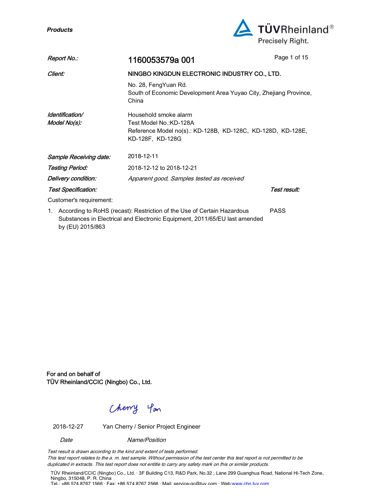 Certificado de alcance